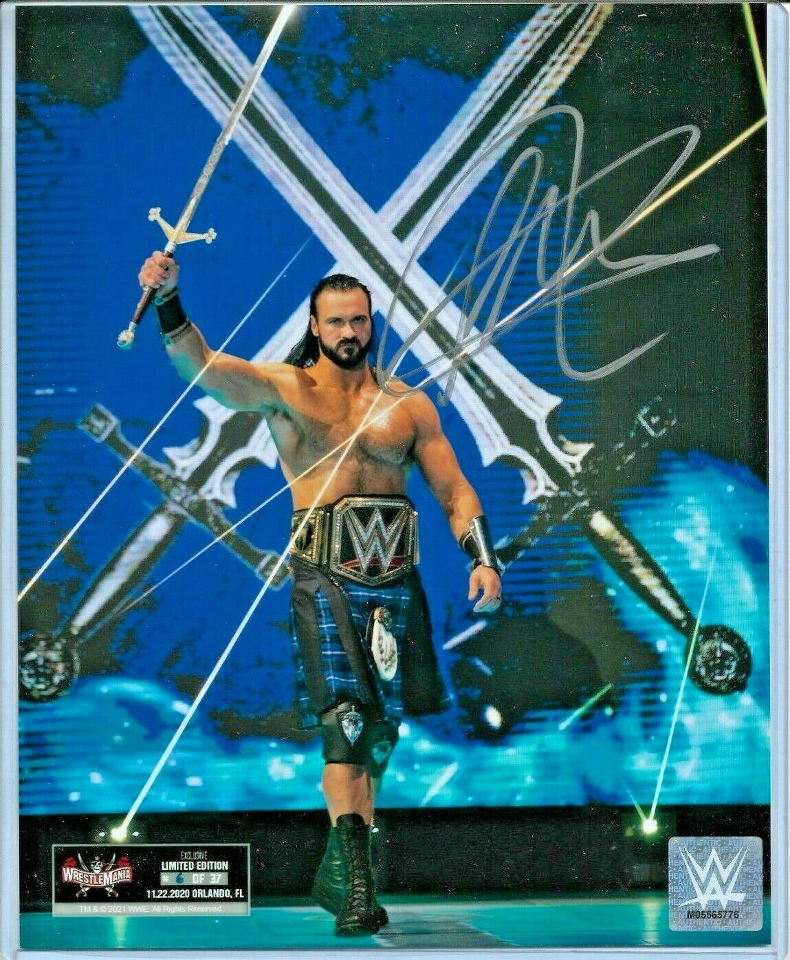 WWE DREW MCINTYRE HAND SIGNED AUTOGRAPHED OFFICIAL LICENSED 8X10 Photo Poster painting 6 OF 37