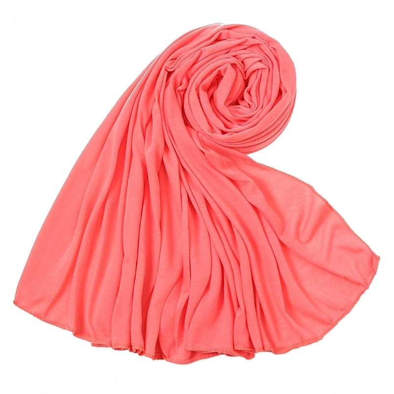 Women’s Minimalist Solid Color Mercerized Cotton Winter Scarves