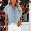 Women's Elegant Denim Short Sleeve Blouse