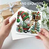 (US Only)6PCS DIY Xmas Gnome Diamond Art Greeting Cards Congratulations Cards & Gifts