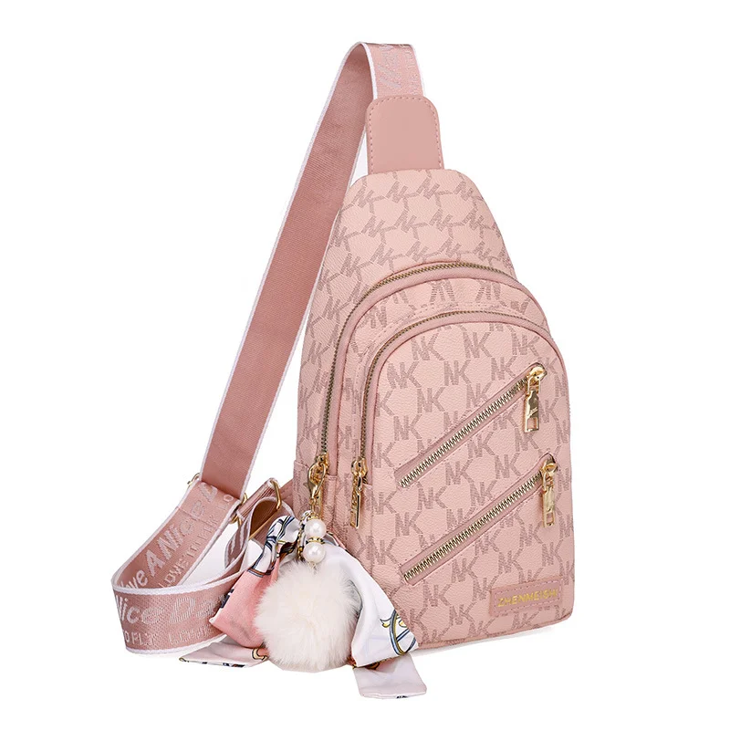 Mongw Lady's Soft Leather Shoulder Bag Fashion PU Leather Satchel Large-Capacity Outdoor Shopping Bag Lightweight Leisure Chest Bag