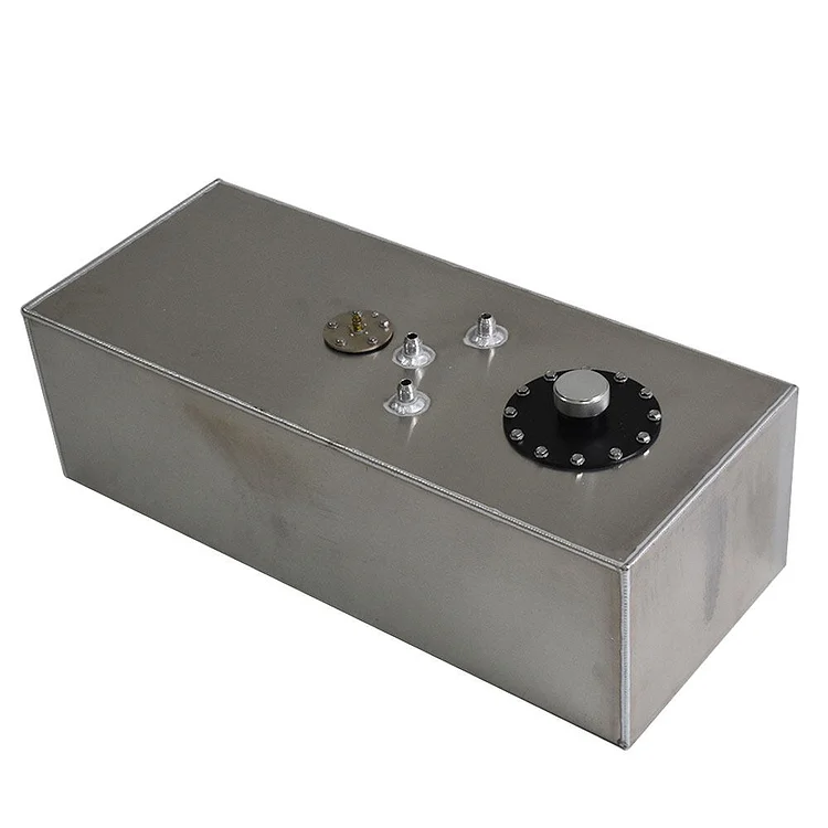 Silscvtt Aluminum Fuel Cell Tank silver 15 Gallon Aluminum Polished Racing/drifting Fuel Cell Tank
