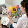 DIY Pearl Painting Sunflower for Home Decor with Frame(25x25cm)