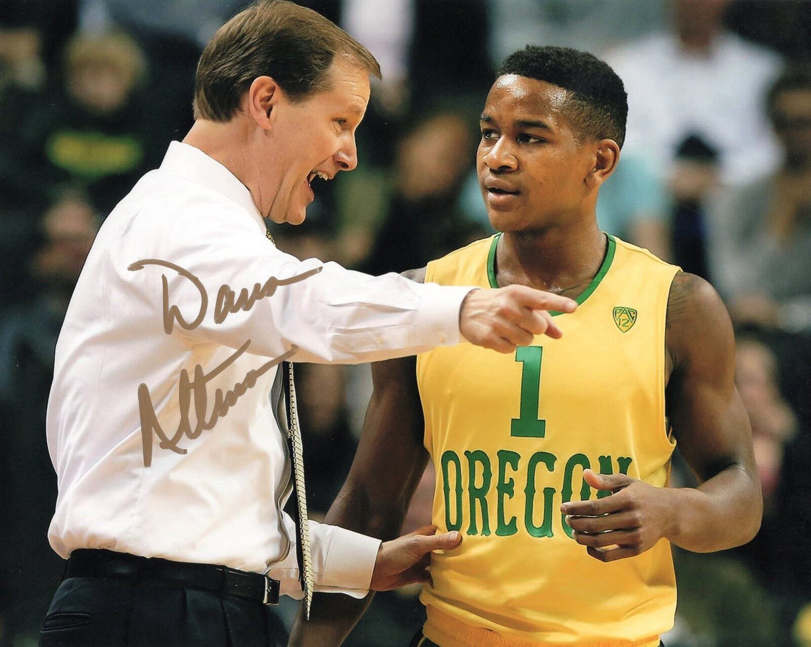 Dana Altman signed 8x10 Photo Poster painting w/COA Oregon Ducks Basketball Head Coach #1