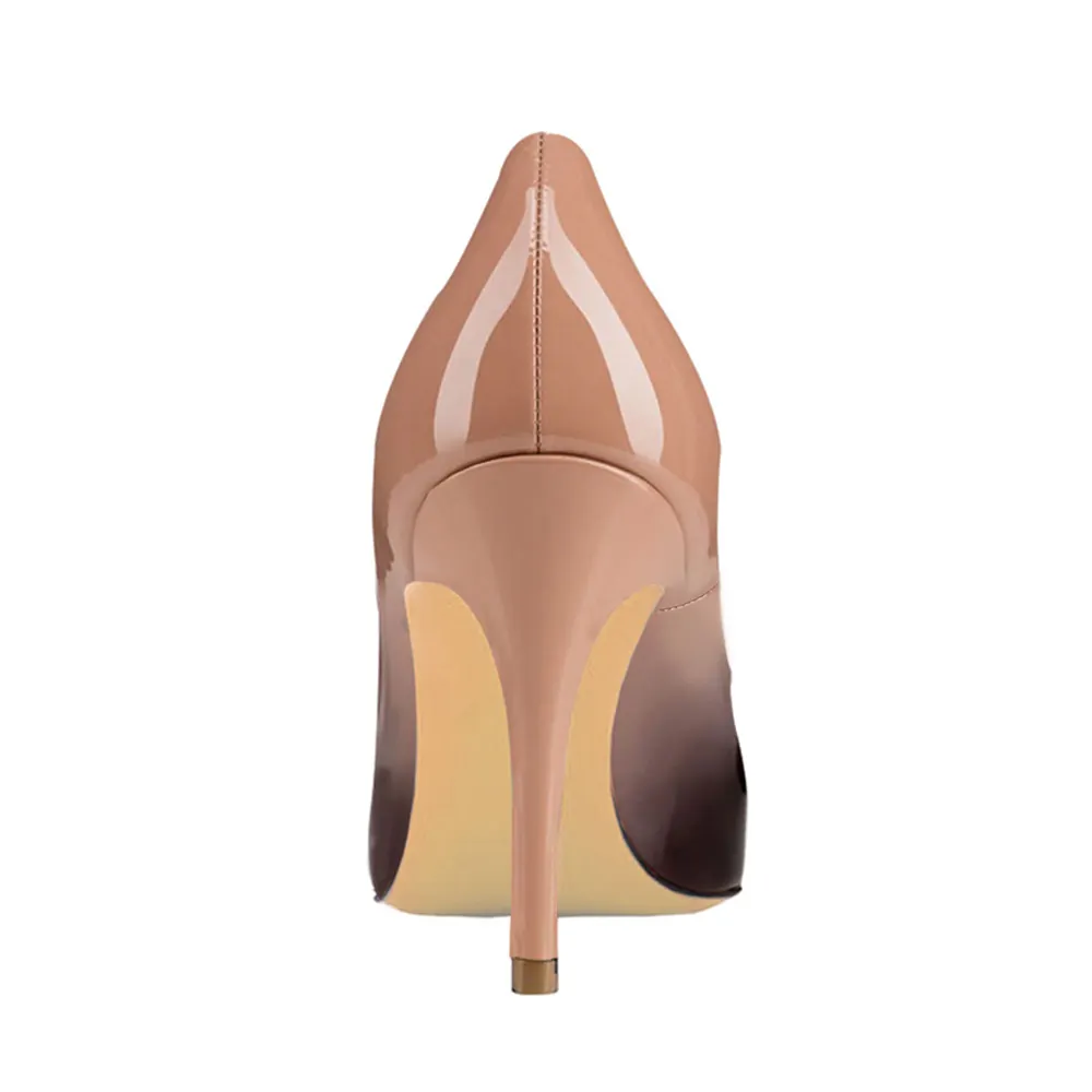 90mm Middle Heels Pointy Toe Pumps-vocosishoes