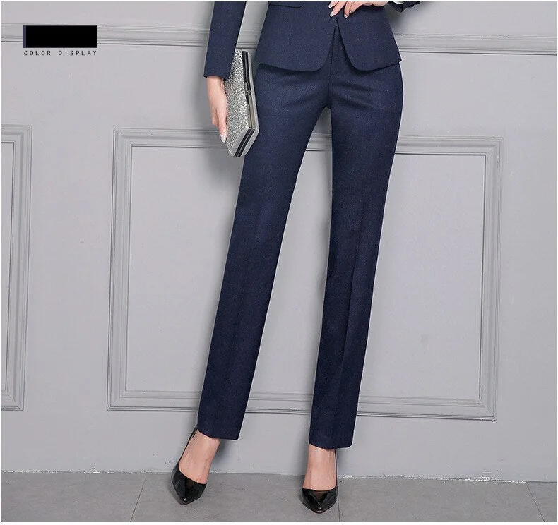 Women Formal Pants 2019 Autumn High Waist Ladies Straight Office Trousers Work wear Big Plus Size S~4XL 5XXXXXL Pantalon Femme