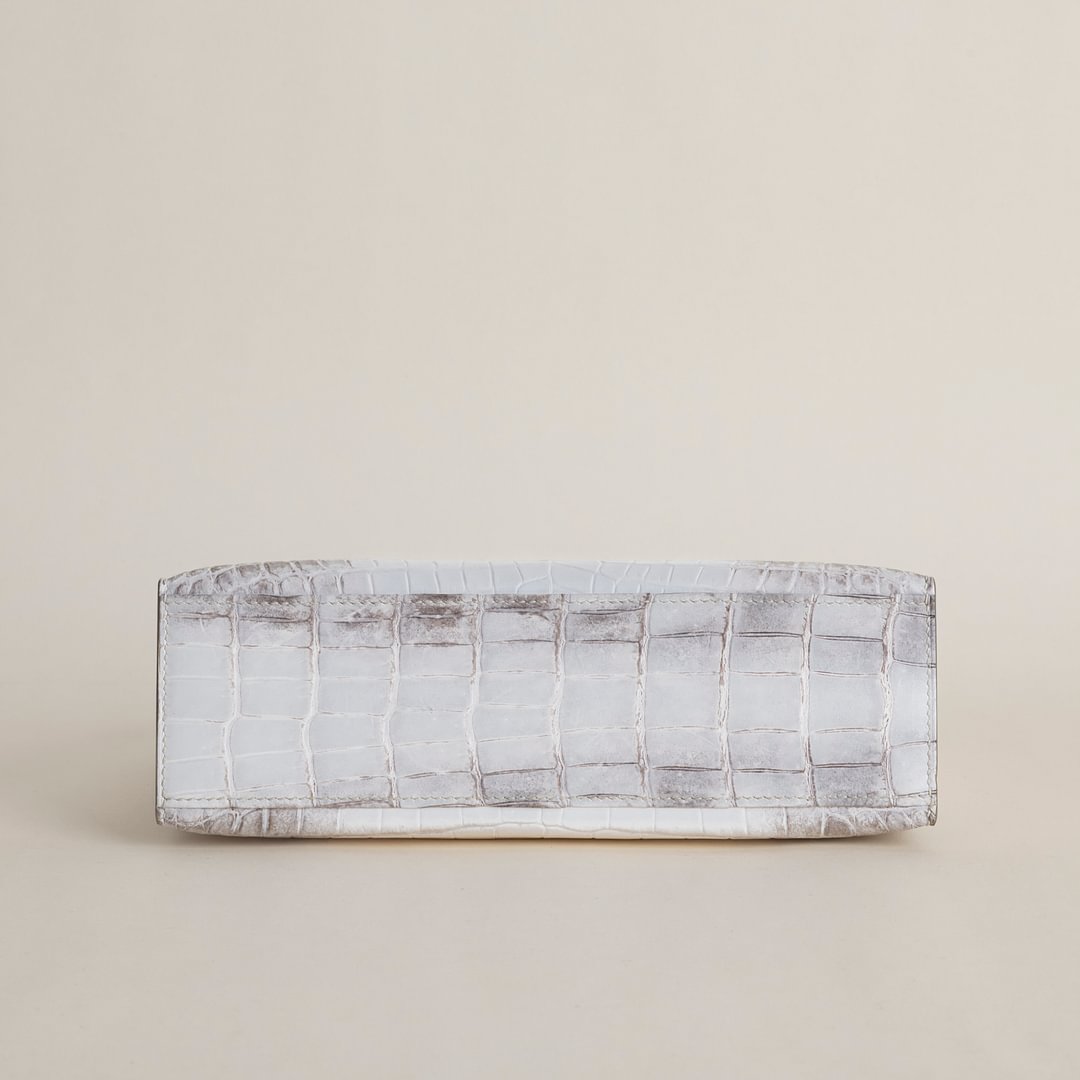 Kelly pochette Matte Niloticus Crocodile 01 Himalayan PHW