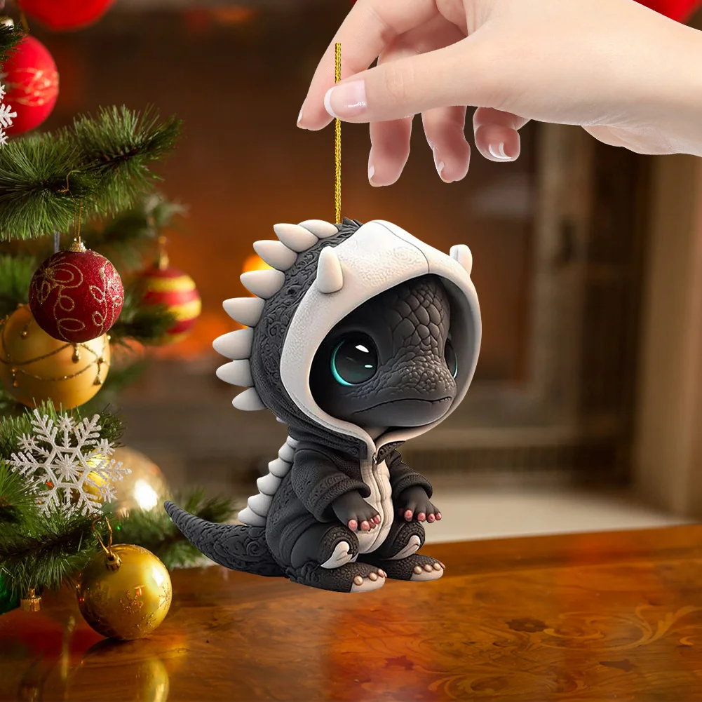 Christmas Dragon Tree Pendant Novelty Cute Acrylic Party Favors (H)