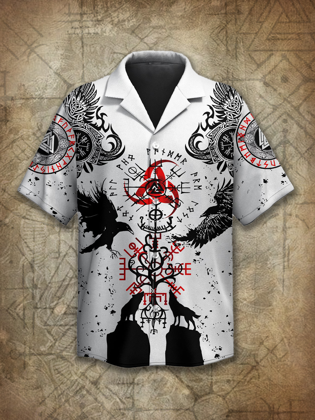 Viking Norse Spirit Raven Totem Power Heritage Hawaiian Shirt / Rvogue / Rvogue