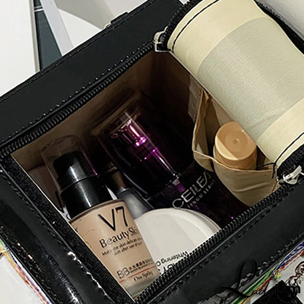 Multicolor Casual Patchwork Contrast Zipper Bags