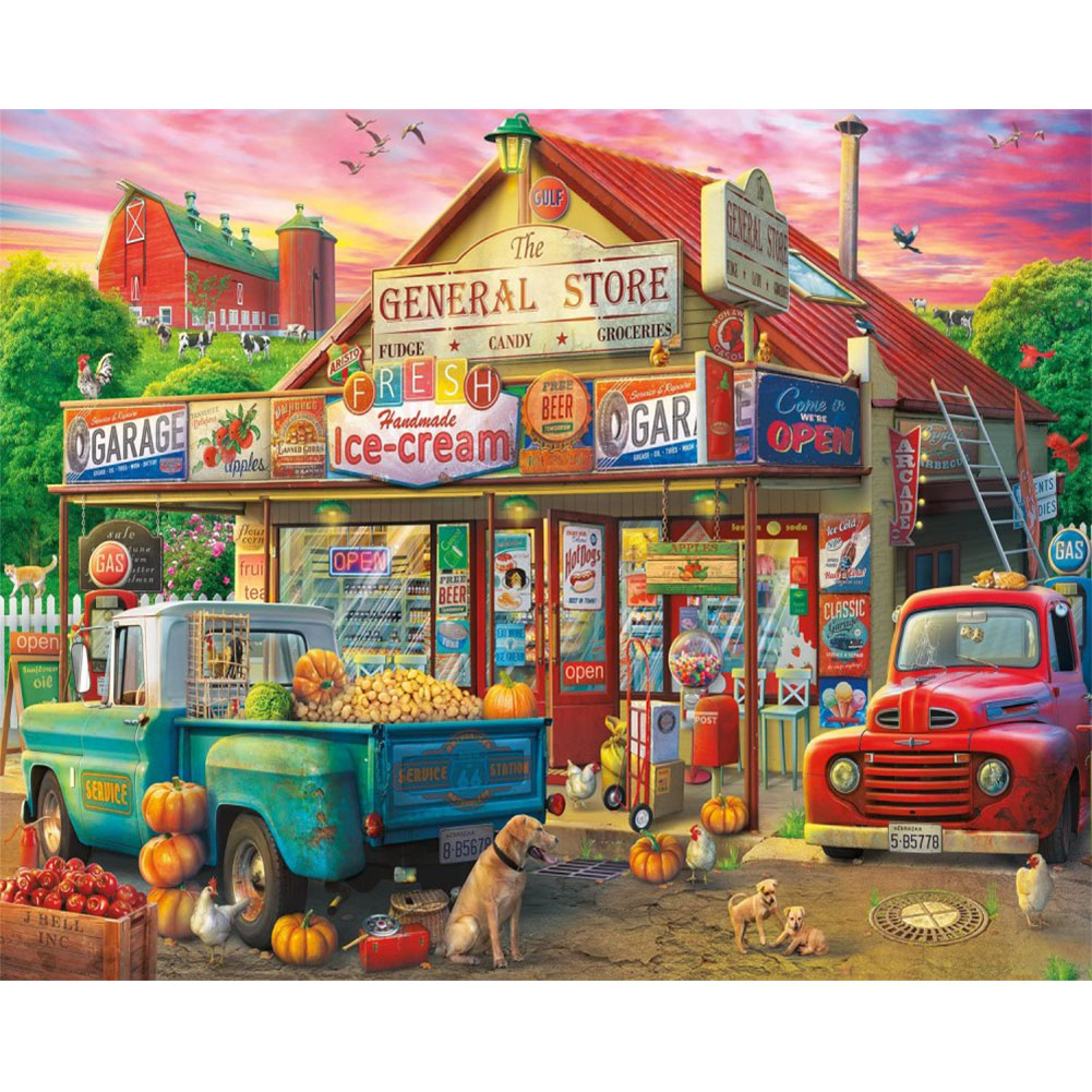 

Market Shops - Round Drill Diamond Painting - 50*40CM, 501 Original