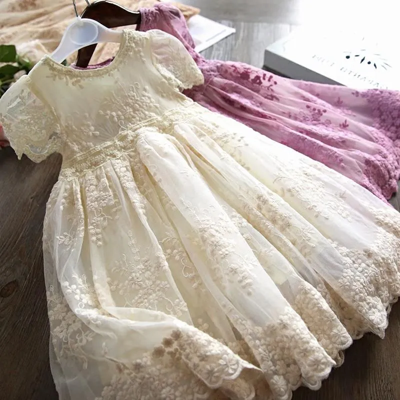 Summer Teens Girl Dresses For Child Floral Short Sleeve Gowns Children Dresses Teenagers Party Dress Vestido Infantil 10 12 Year
