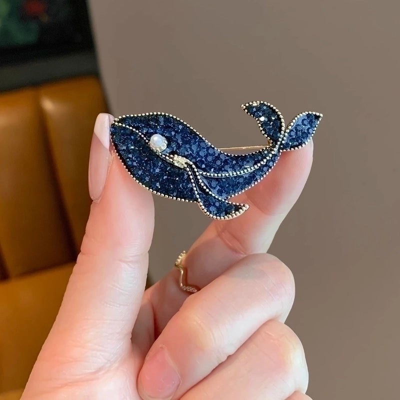 Beach Pin Animal Alloy Inlay Artificial Diamond Women’s Brooches
