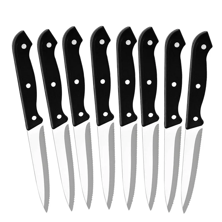 Stainless Steel Dinner Knife Set, Steak Knife, Full Handle Triple Rivet Dinner Knife Cutlery Set