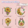 4pcs DIY Butterfly Sunflower Diamond Painting Brooch