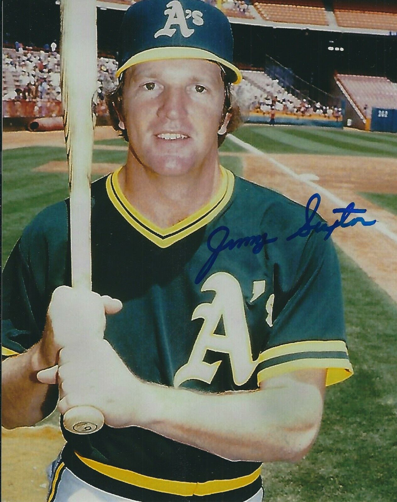 Signed 8x10 JIMMY SEXTON Oakland A's Autographed Photo Poster painting - COA