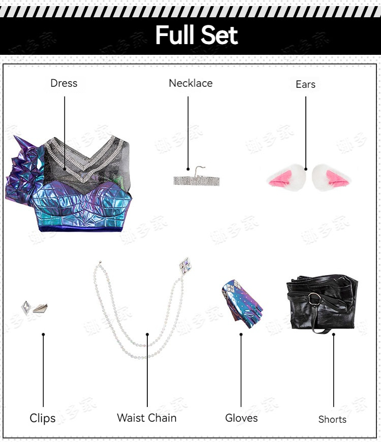 [Wetrose] In Stock K/DA Ahri Legend of League Cosplay Costume All Out LOL Pop Star Wig Full Set