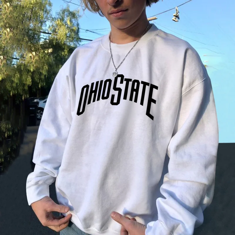 Ohio State Print Crew Neck Basic Men’s Sweatshirt