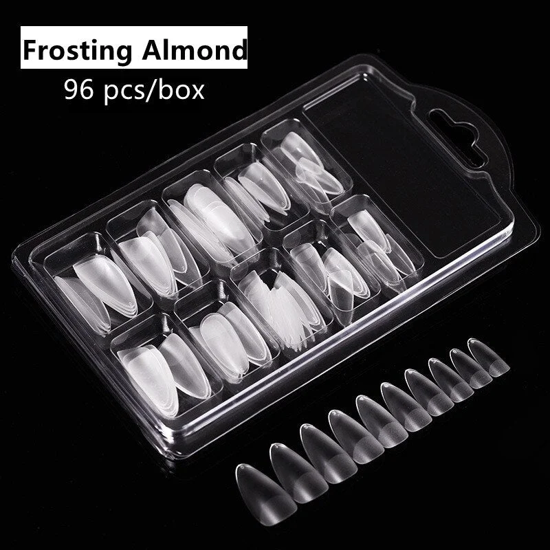 Full/Half Cover Fake Nail Artificial Press on Long Ballerina Clear/Natural/white False Nails Coffin Nails Art Tips Manicure Tool-Nail Inspo