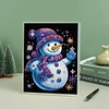 (US Local)Snowman Special Shaped 5D DIY Diamond Art Painting Notebook Kit for Beginners