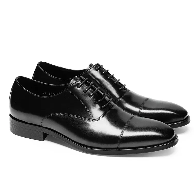 Gentleman's Oxford Shoes Classic Lace Up Formal Shoes Business Lather Shoes-vocosishoes