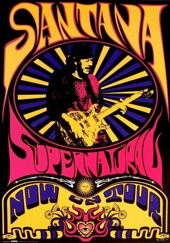 SANTANA POSTER - SUPERNATURAL TOUR - Photo Poster painting QUALITY INSERT  POST!