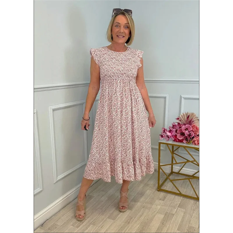 Athvotar Athvotar Summer Explosion Lady Print Floral Elegant Dress Holiday Dress