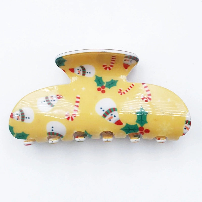 Women’s Minimalist Classic Style Snowflake Plastic Resin Hair Claws