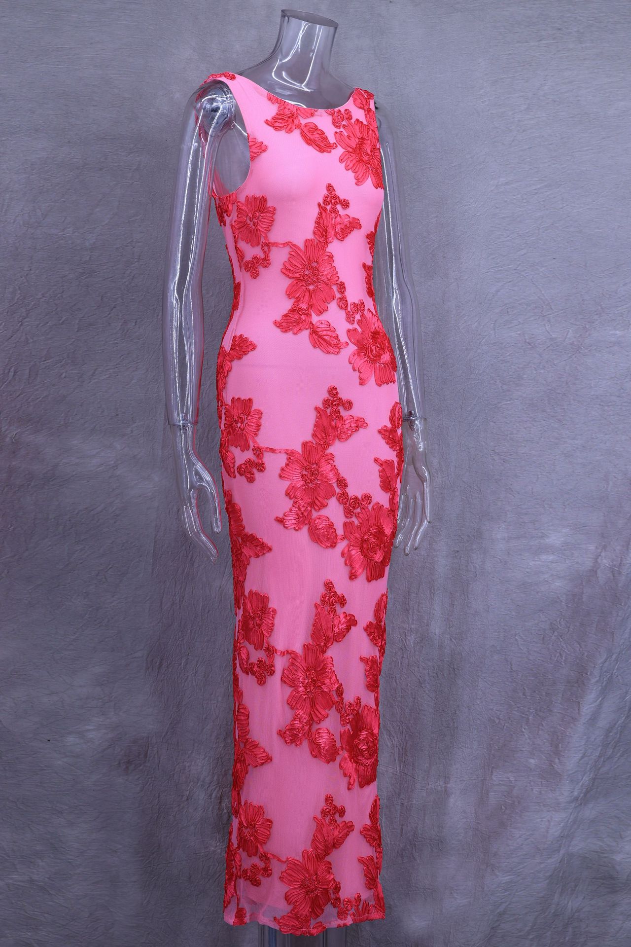 Ootddress Autumn Printed Female Long Dress Patchwork Sleeveless Slim Elegant Party Dress Contrast Beach Clothes Women's Dress