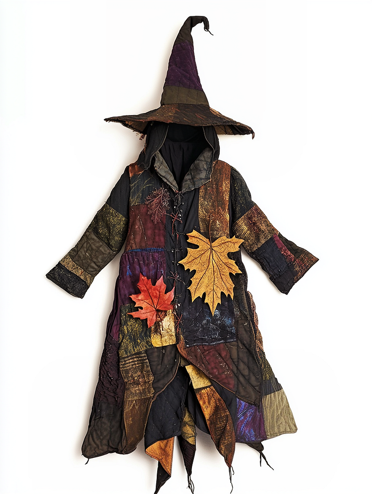 Maple leaf long wizard cape  524f
