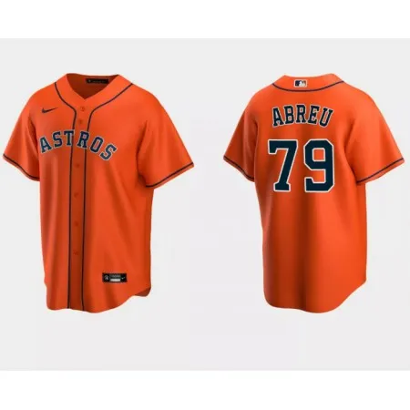 Men's Houston Astros #79 Jose Abreu Orange Cool Base Stitched Jersey