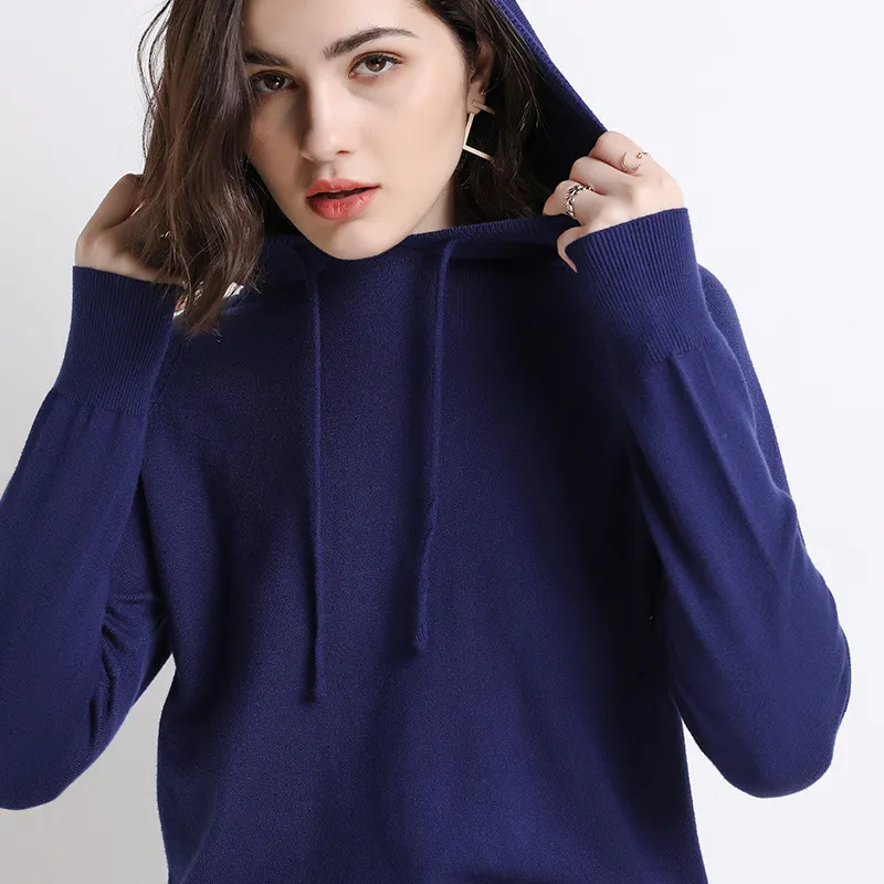 Churchf Churchf New Long-Sleeved Hoodie Sweater Women's Pullover Hoodie Loose Casual Short Top Hoodie Bottom Sweater