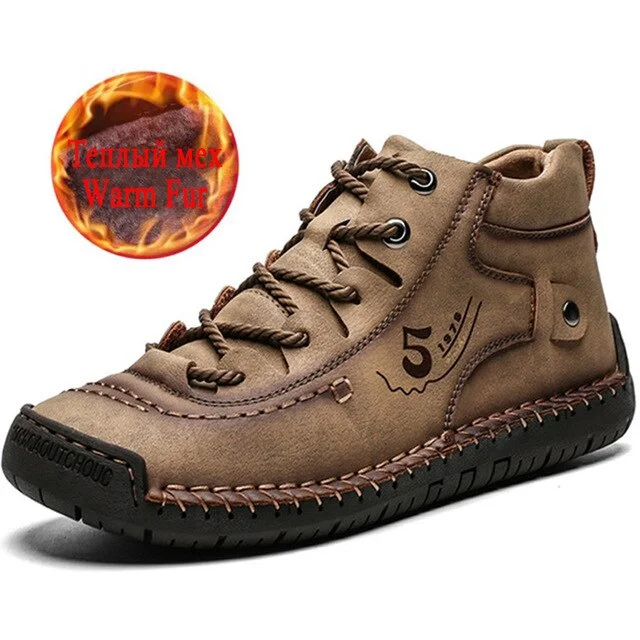 Brand Men's Casual Shoes Men's Sneakers Leather Winter Men's Boots Luxury Handmade Breathable Moccasins Designer Loafers Shoes