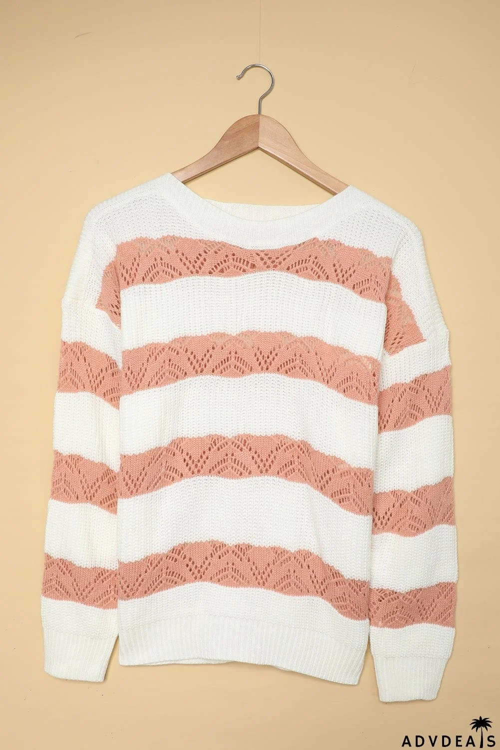 Striped Colorblock Knit Sweater
