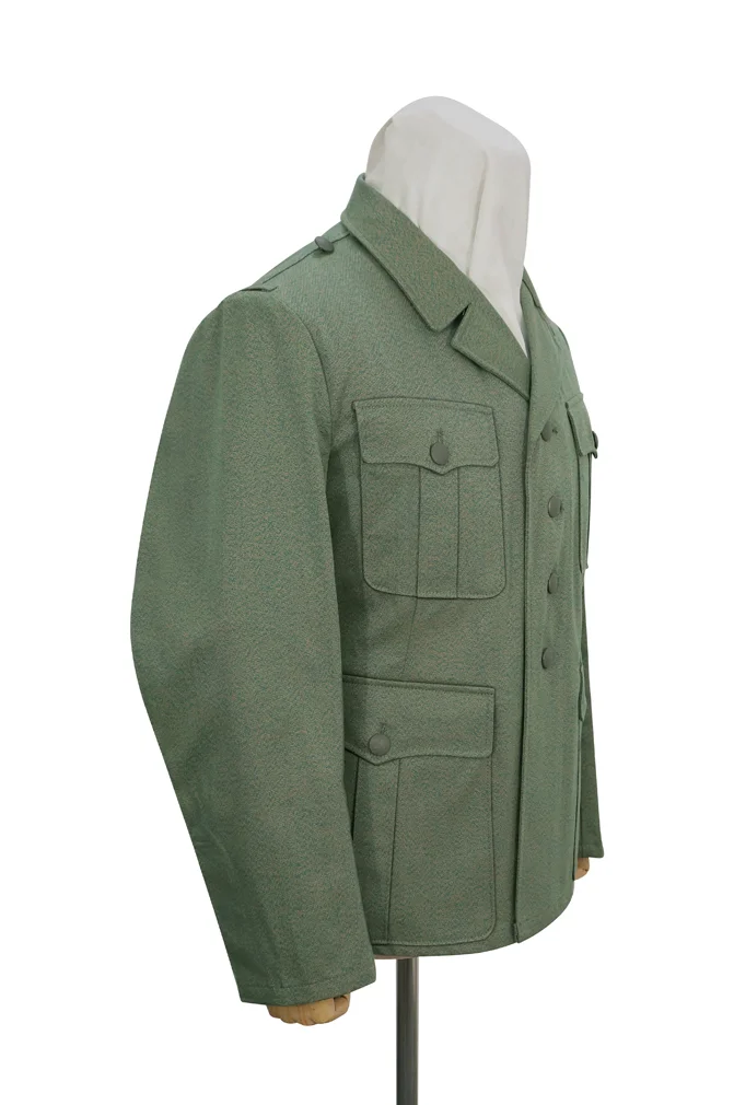   Polizei German EM Mottled Green Open Collar Summer Service Tunic German-Uniform