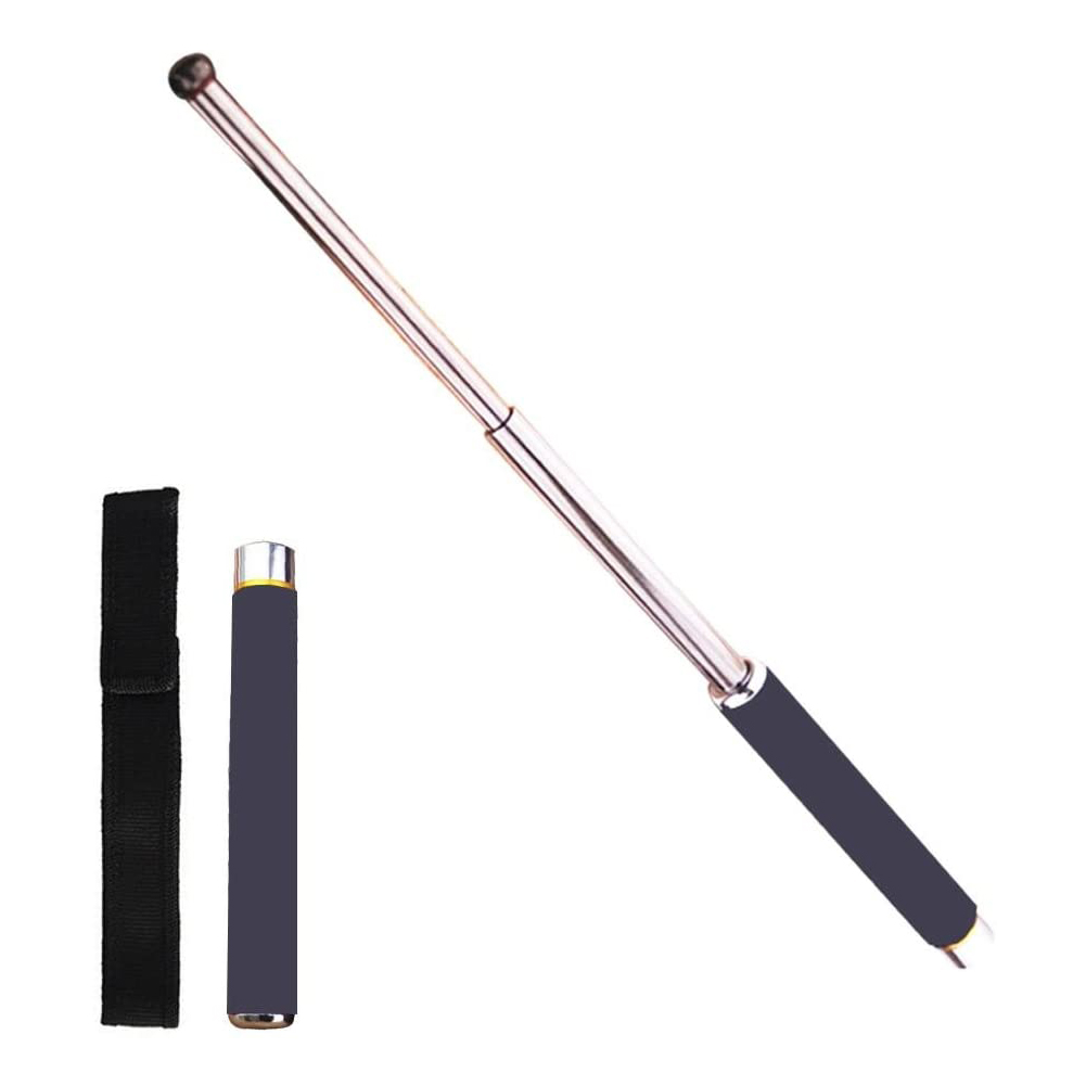 

Sponge Handle Telescopic Rod Walking Stick For Hiking Camping Black, 501 Original