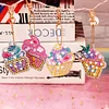 4pcs DIY Keychain Diamond Painting Cake Ice Cream Key Ring Pendant Gift