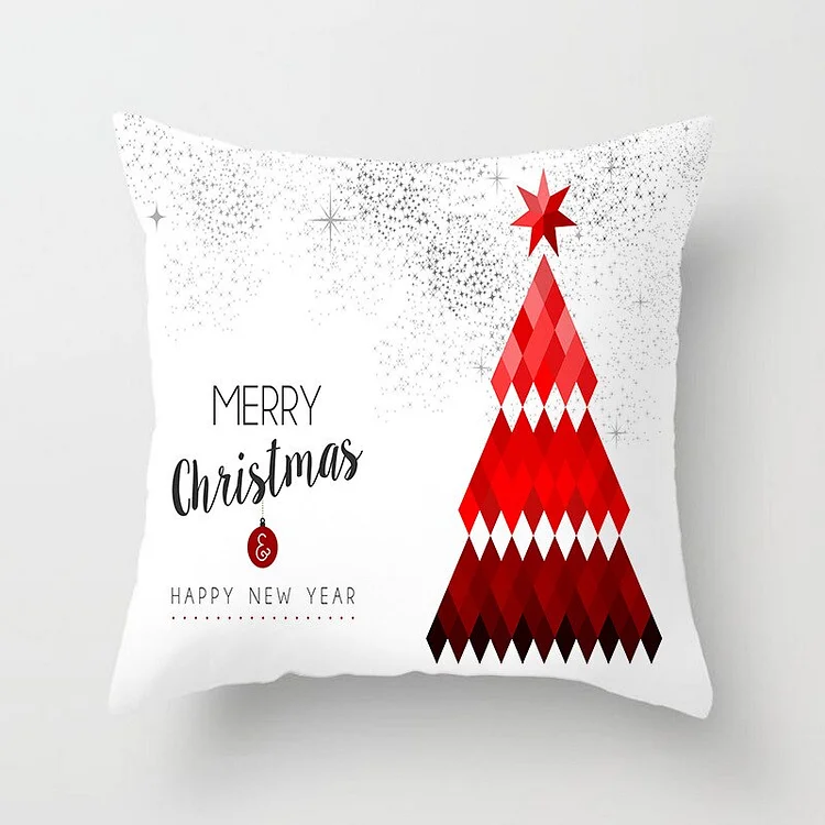 Merry Christmas Decorative Pillowcases Christmas Cartoon Santa Claus Elk Throw Pillow Case Cover Pillowcase 60x60cm