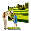 [US Local Warehouse] 9.8x13ft Golf Simulator Impact Screen Launch Monitor Projector Screen with Grommet Holes Golf Hitting Screens for Indoor/Home/Garage Training