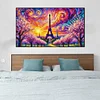 Diamond Painting-DIY Full Round Drill Eiffel Tower In The Rising Sun(70*40 CM)