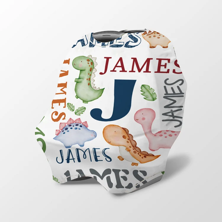 Personalized Dinosaur Baby Car Seat Canopy| Canopyl238
