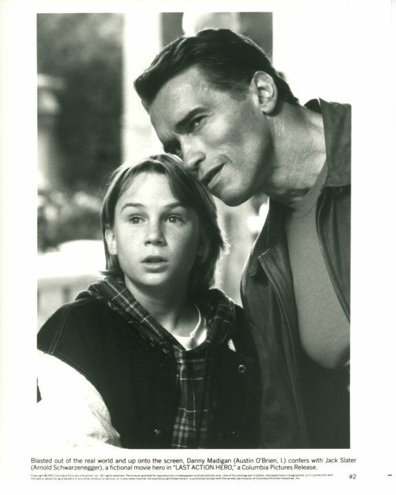 Austin O'Brien Arnold Schwarzenegger Last Action Hero Original Press 8X10 Photo Poster painting