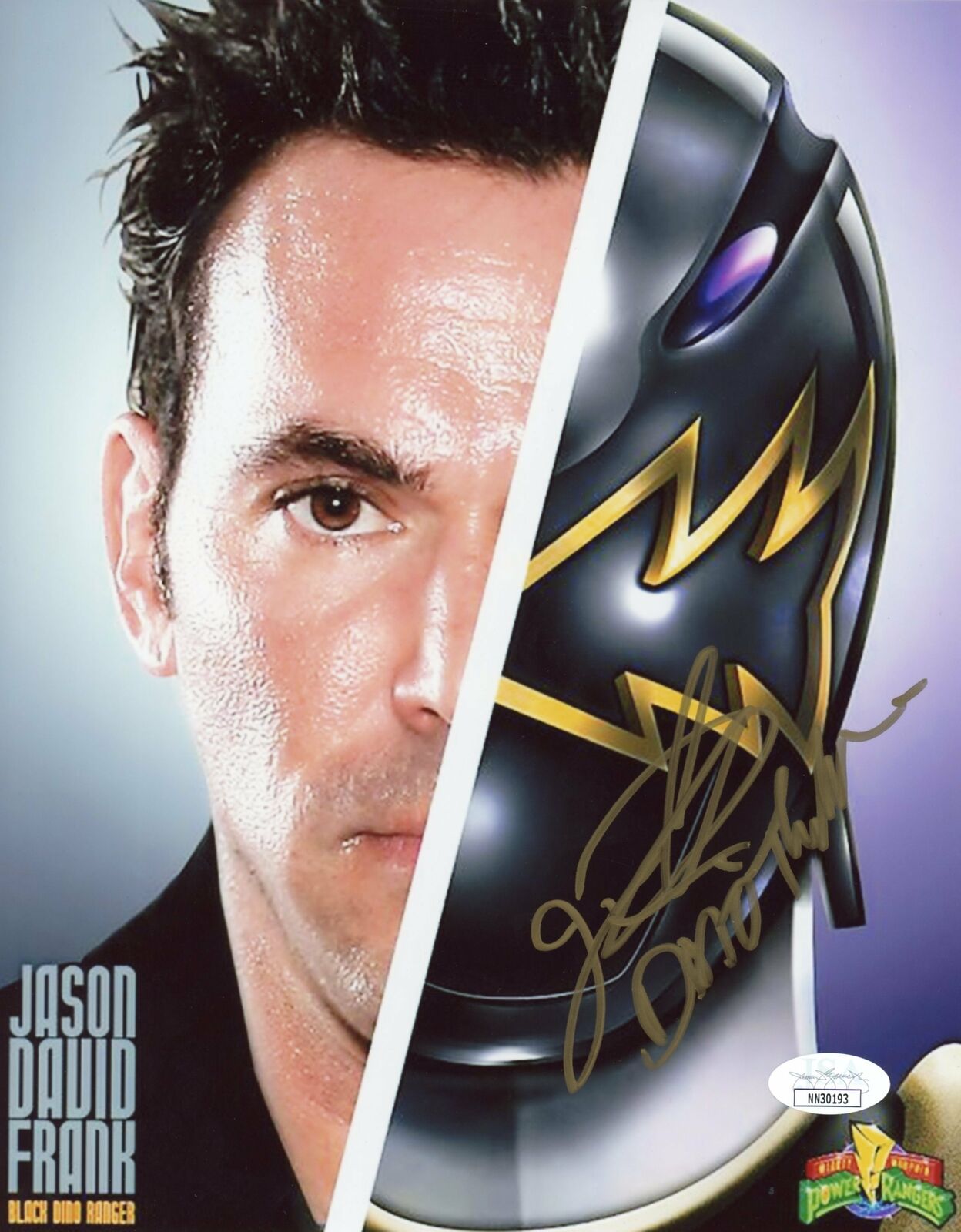 Jason David Frank Power Rangers Dino Thunder 8x10 Photo Poster painting Signed Autograph JSA COA