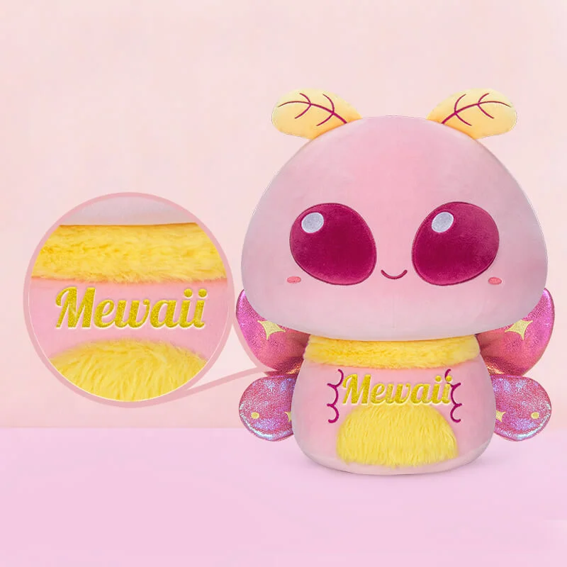 Mewaii® Mushroom Family Maple Moth Kawaii Plush Pillow Squish Toy