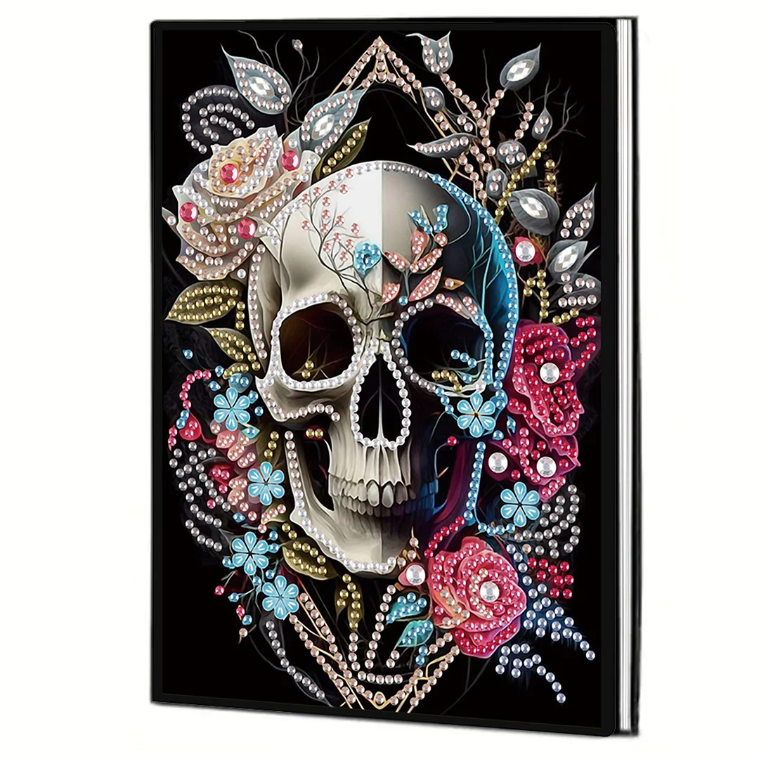 2pcs Girl Partial DIY 50 Pages A5 Diamond Painting Notebook for Study Drawing