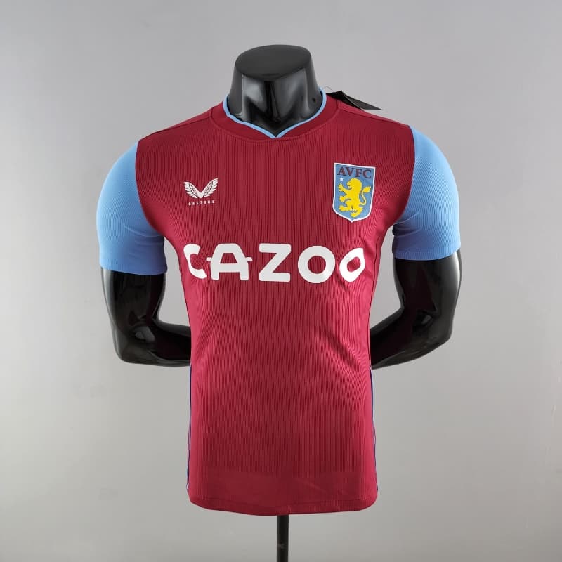 22-23 Player Version Aston Villa Soccer Jersey Home