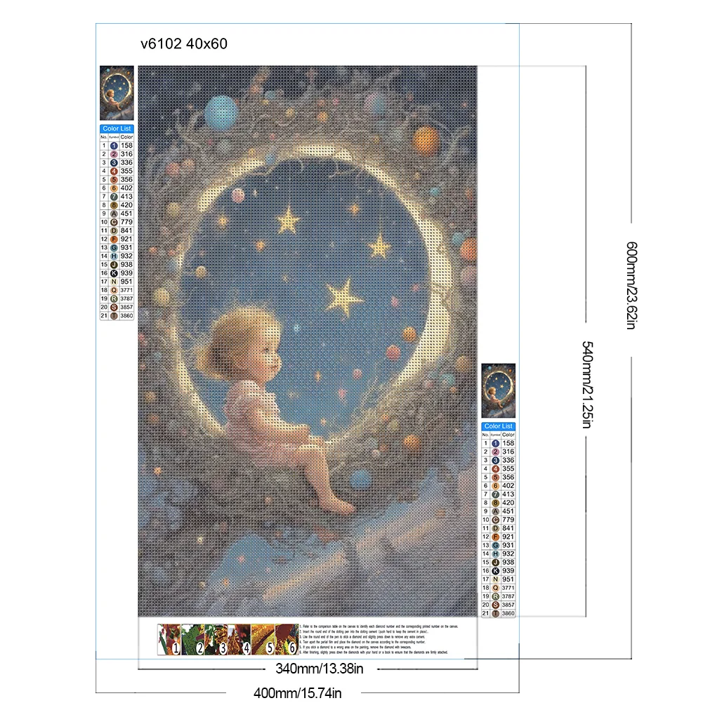 Diamond Painting - Full Round Drill - Angel Baby(Canvas|40*60cm)