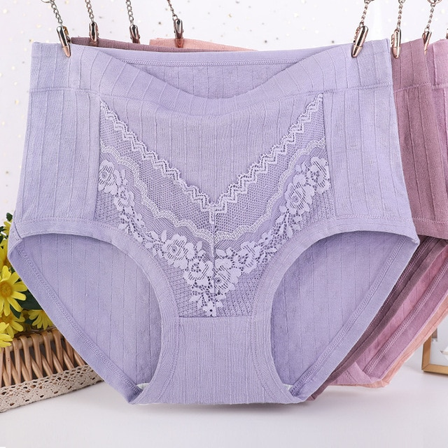 2022 Newest Plus Size LeakProof Lace Cotton Panties 6XL