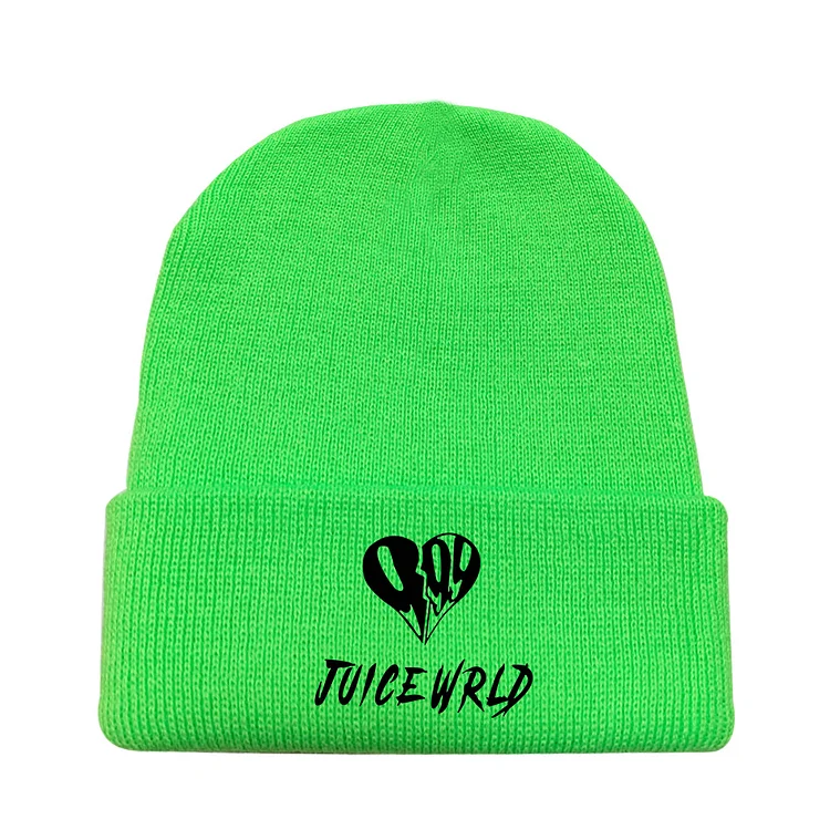 Juice Wrld Knitted Hats Solid Hip Hop Beanie Hat at Hiphopee