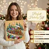 Christmas Train Framed Pearl Painting Kit 25x25cm for Adults